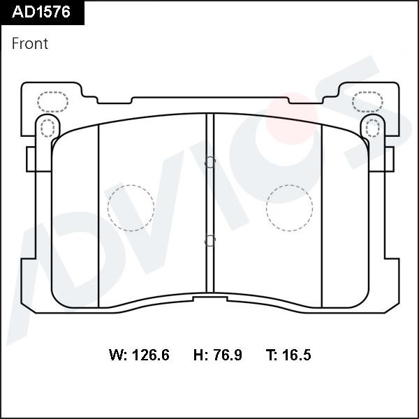 ADVICS AD1576 - Set placute frana,frana disc allinparts.ro