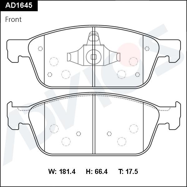 ADVICS AD1645 - Set placute frana,frana disc - allinparts.ro