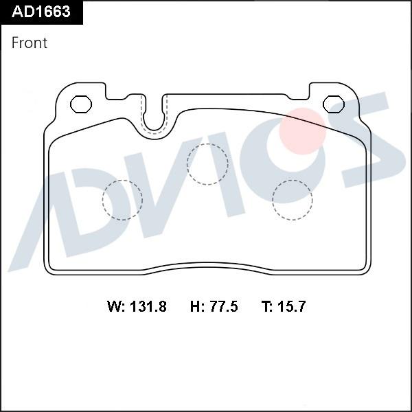 ADVICS AD1663 - Set placute frana,frana disc - allinparts.ro