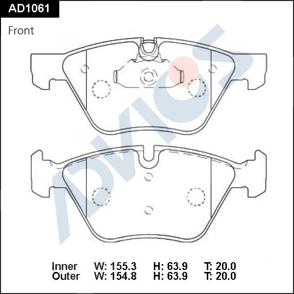 ADVICS AD1061 - Set placute frana,frana disc - allinparts.ro