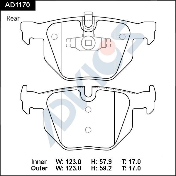 ADVICS AD1170 - Set placute frana,frana disc - allinparts.ro