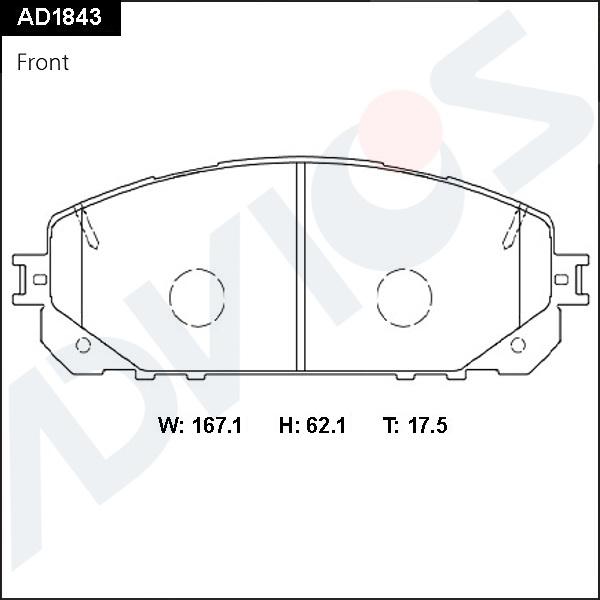 ADVICS AD1843 - Set placute frana,frana disc allinparts.ro
