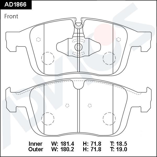 ADVICS AD1866 - Set placute frana,frana disc - allinparts.ro