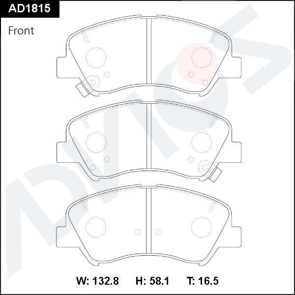 ADVICS AD1815 - Set placute frana,frana disc - allinparts.ro