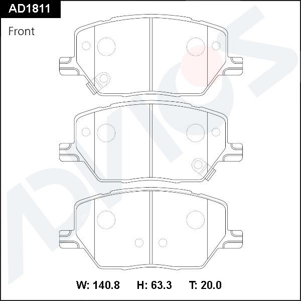 ADVICS AD1811 - Set placute frana,frana disc allinparts.ro
