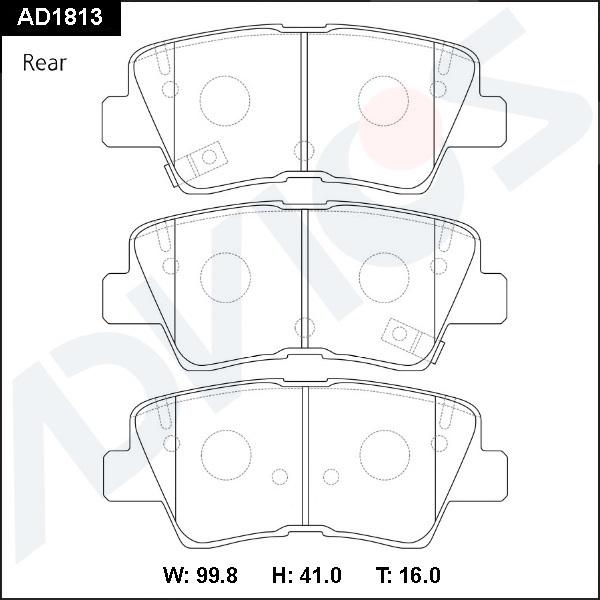 ADVICS AD1813 - Set placute frana,frana disc allinparts.ro