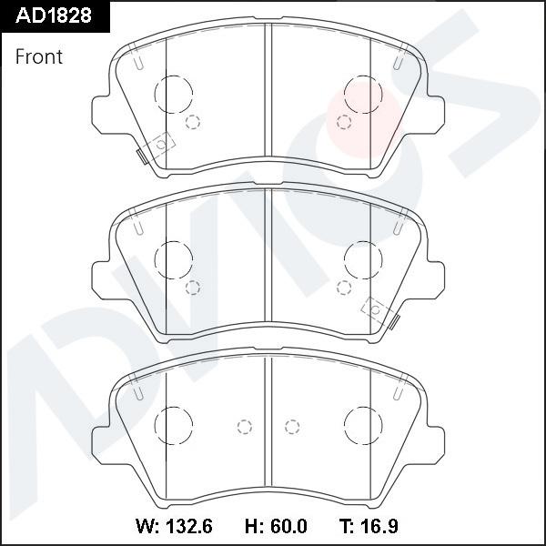 ADVICS AD1828 - Set placute frana,frana disc allinparts.ro