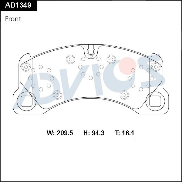 ADVICS AD1349 - Set placute frana,frana disc - allinparts.ro