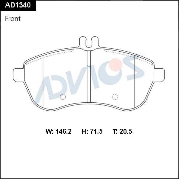 ADVICS AD1340 - Set placute frana,frana disc - allinparts.ro