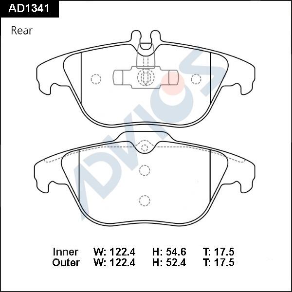 ADVICS AD1341 - Set placute frana,frana disc - allinparts.ro