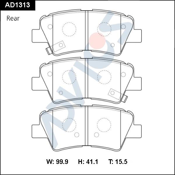 ADVICS AD1313 - Set placute frana,frana disc allinparts.ro