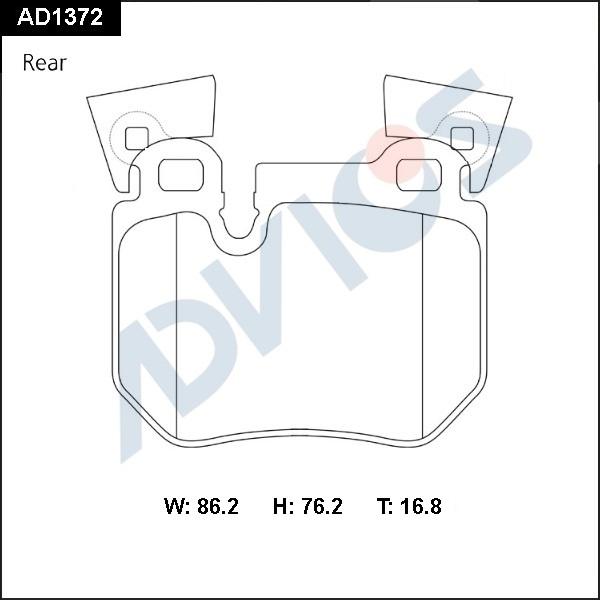 ADVICS AD1372 - Set placute frana,frana disc - allinparts.ro