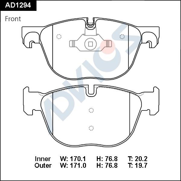 ADVICS AD1294 - Set placute frana,frana disc - allinparts.ro