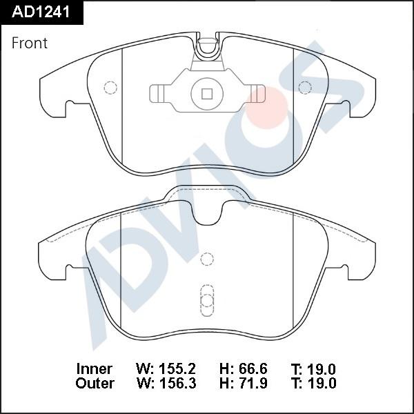 ADVICS AD1241 - Set placute frana,frana disc allinparts.ro