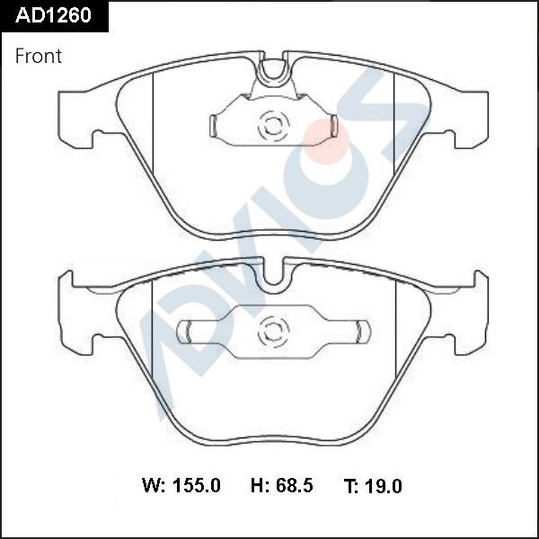 ADVICS AD1260 - Set placute frana,frana disc - allinparts.ro