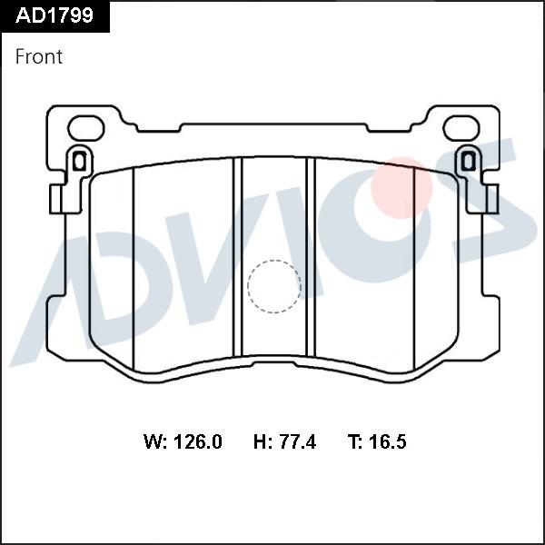 ADVICS AD1799 - Set placute frana,frana disc allinparts.ro