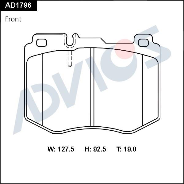 ADVICS AD1796 - Set placute frana,frana disc - allinparts.ro