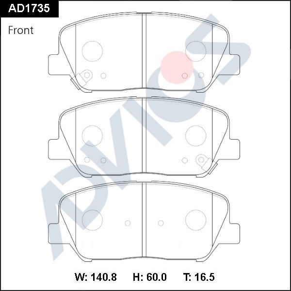 ADVICS AD1735 - Set placute frana,frana disc allinparts.ro