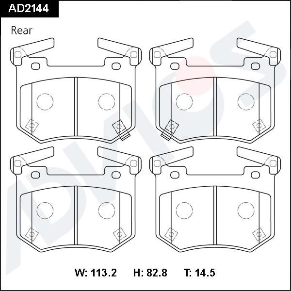 ADVICS AD2144 - Set placute frana,frana disc allinparts.ro