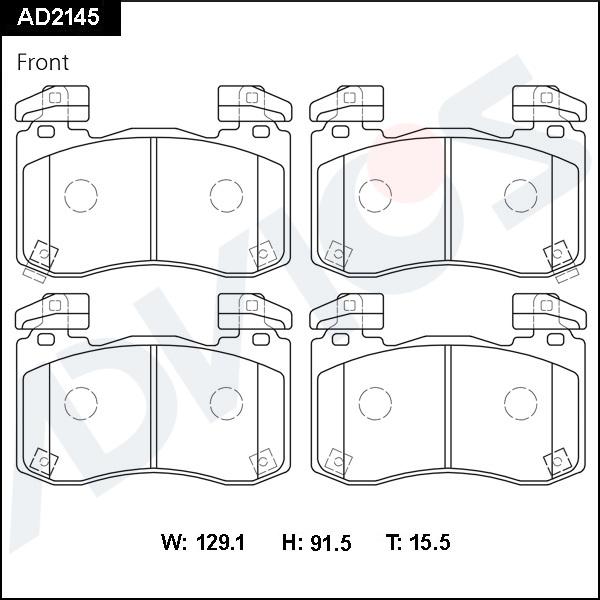 ADVICS AD2145 - Set placute frana,frana disc allinparts.ro