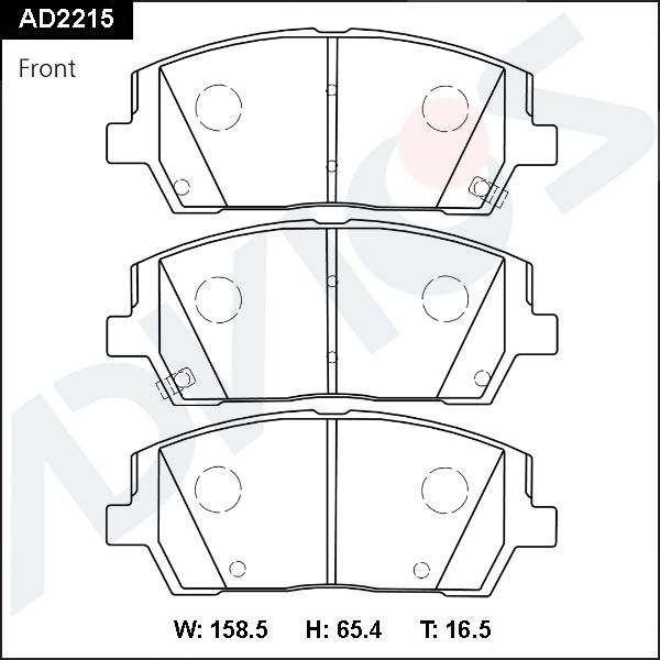 ADVICS AD2215 - Set placute frana,frana disc allinparts.ro