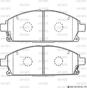 ADVICS B1N062 - Set placute frana,frana disc - allinparts.ro