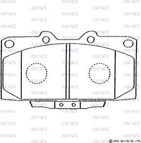 ADVICS SN258P - Set placute frana,frana disc allinparts.ro