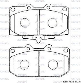 ADVICS B1N002 - Set placute frana,frana disc - allinparts.ro