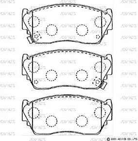 ADVICS B1N017 - Set placute frana,frana disc allinparts.ro