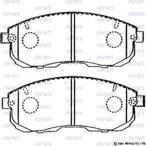 ADVICS B1N039 - Set placute frana,frana disc allinparts.ro