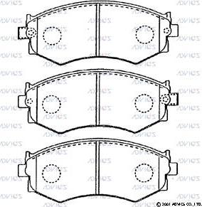 ADVICS B1N020 - Set placute frana,frana disc allinparts.ro