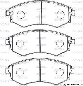 ADVICS B1N021 - Set placute frana,frana disc allinparts.ro