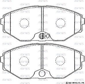ADVICS B1N028 - Set placute frana,frana disc allinparts.ro