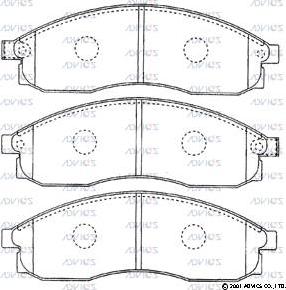 ADVICS B1N023 - Set placute frana,frana disc allinparts.ro