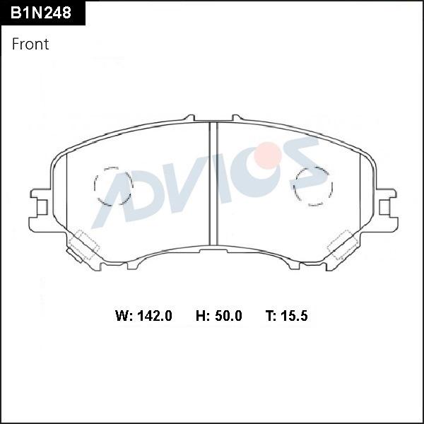ADVICS B1N248 - Set placute frana,frana disc - allinparts.ro