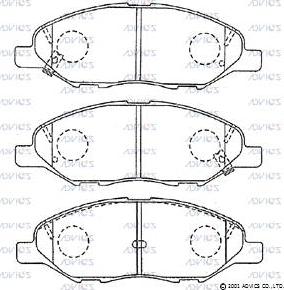 ADVICS B1N234 - Set placute frana,frana disc allinparts.ro