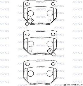 ADVICS B2N053 - Set placute frana,frana disc allinparts.ro