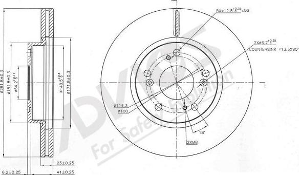 ADVICS C6F110B - Disc frana - allinparts.ro
