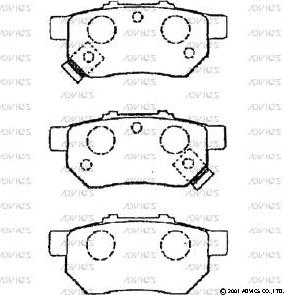 ADVICS C2N022 - Set placute frana,frana disc allinparts.ro