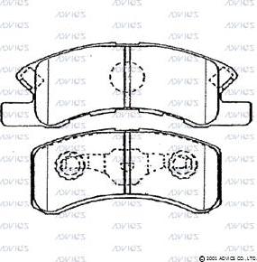 ADVICS D1N046 - Set placute frana,frana disc - allinparts.ro