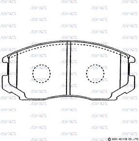 ADVICS SN277 - Set placute frana,frana disc allinparts.ro