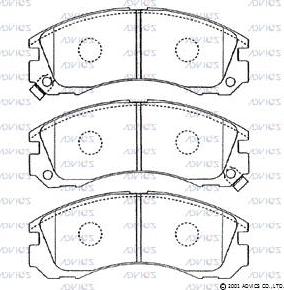 ADVICS D1N034 - Set placute frana,frana disc allinparts.ro