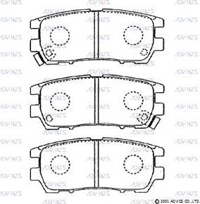 ADVICS D2N037 - Set placute frana,frana disc allinparts.ro