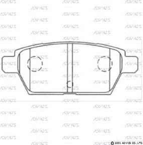 ADVICS E2N067 - Set placute frana,frana disc allinparts.ro