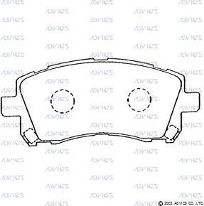 ADVICS SN855 - Set placute frana,frana disc allinparts.ro