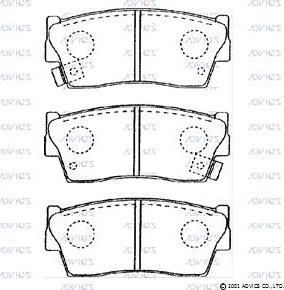 ADVICS H1N058 - Set placute frana,frana disc - allinparts.ro