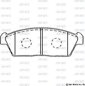 ADVICS H1N008 - Set placute frana,frana disc allinparts.ro