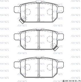 ADVICS H2N046 - Set placute frana,frana disc allinparts.ro