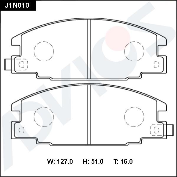 ADVICS J1N010 - Set placute frana,frana disc allinparts.ro