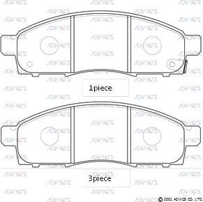 ADVICS SN959P - Set placute frana,frana disc allinparts.ro